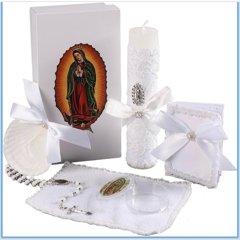 Baptism Candle Set for Boys and Girls,5 PCS Baptism Kit